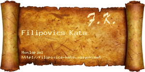 Filipovics Kata névjegykártya